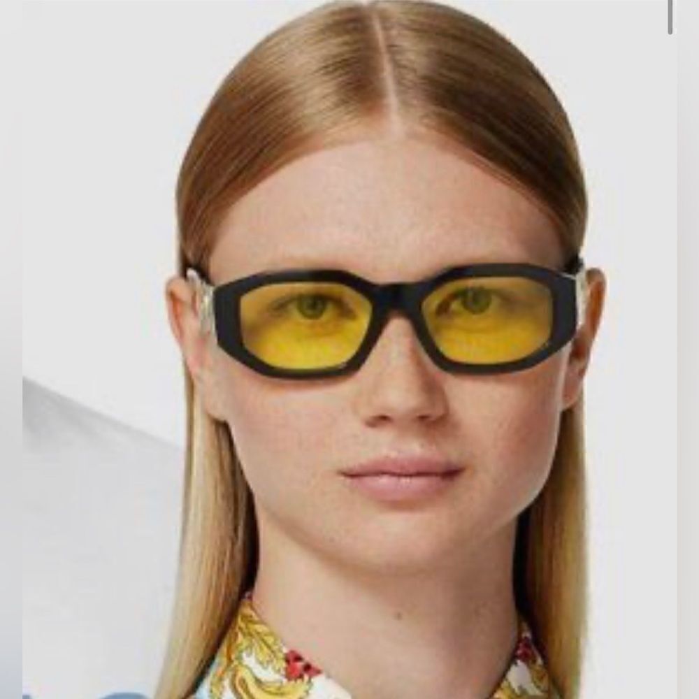 VERSACE Sunglasses VE4361 GB1/85 Black Yellow Unisex NEW